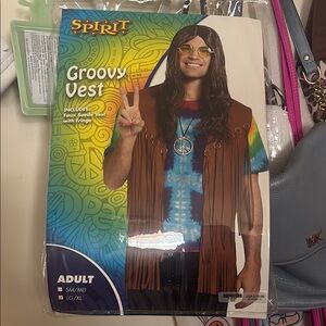 Spirit Brown Faux Suede Vest with Fringe